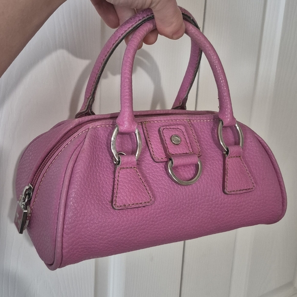 Tommy Hilfiger Mini Pink Leather Satchel With Detachable Shoulder Strap Vintage - Picture 3 of 16